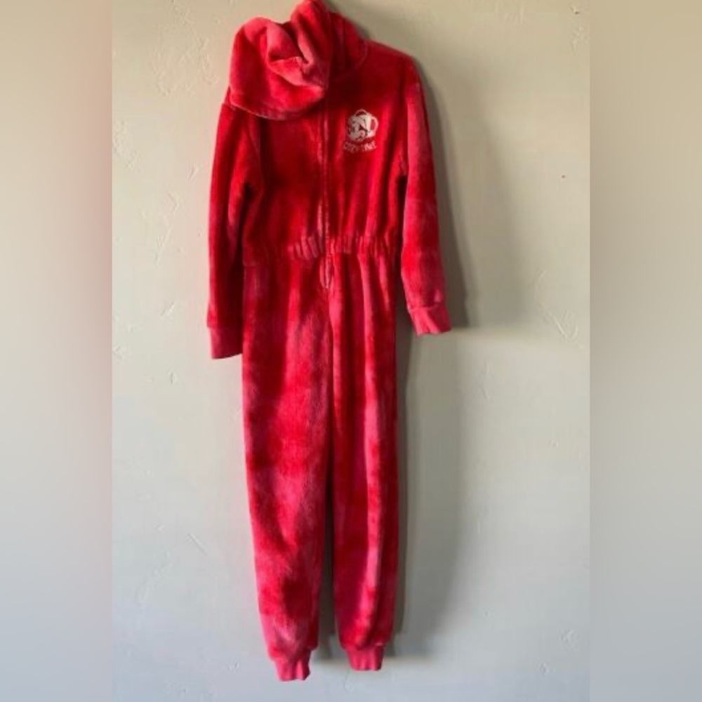 Gap Disney kids Mickey cozy time one piece pajamas warm plush red coral size 8